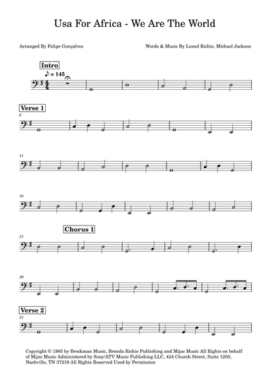 We Are The World (arr. Felipe Gonçalves)