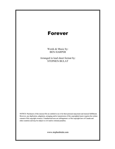 Forever (arr. Stephen Bulat)