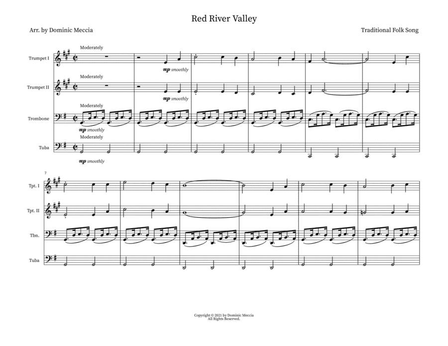 Red River Valley (arr. Dominic Meccia)