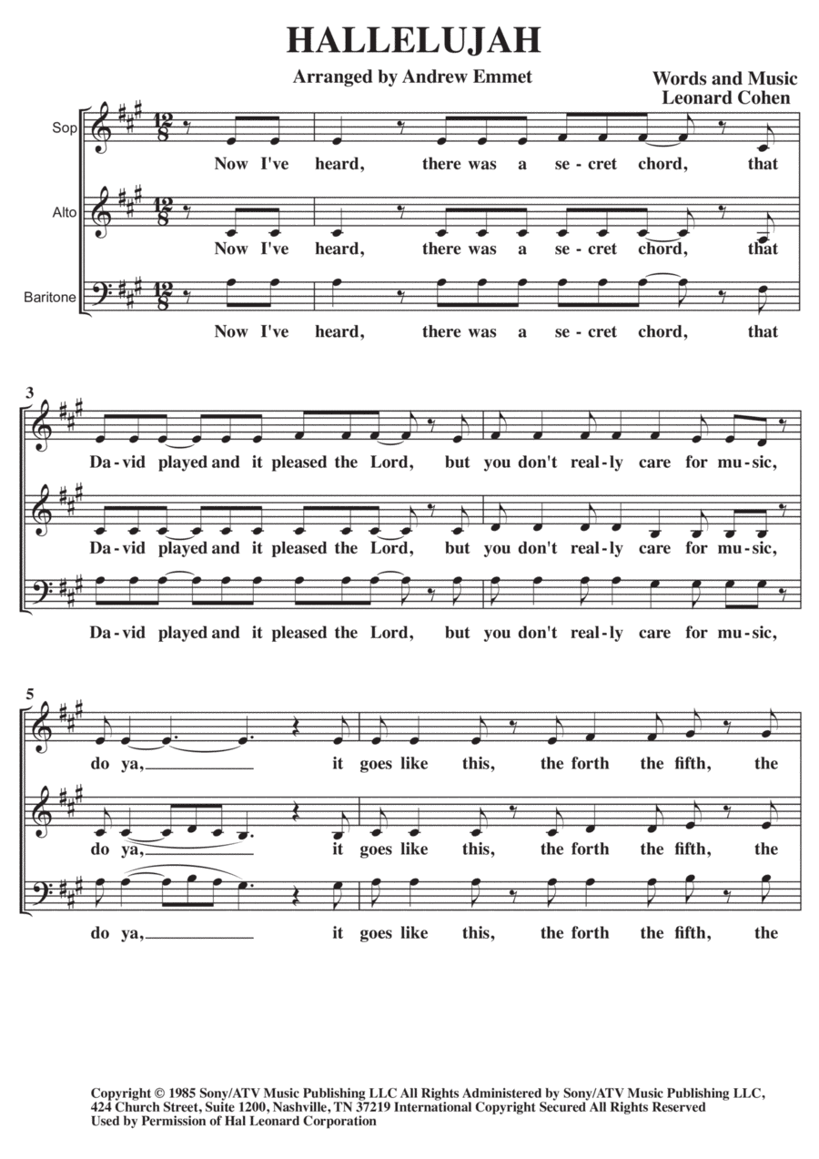 Hallelujah (arr. Andrew Emmet)