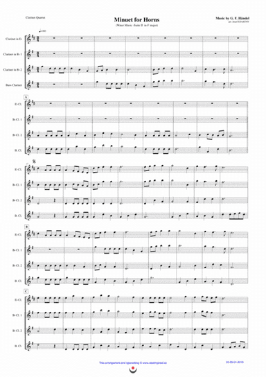 Menuet for Horns (Water Music) (arr. Josef STASTNY)