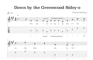 Down by the Greenwood Sidey-o (arr. Riverside Guitar School)