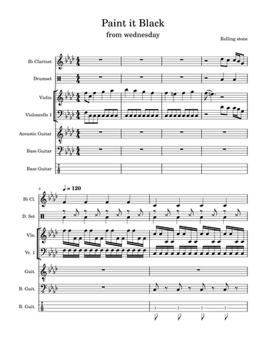 Paint It, Black (arr. Cassidy Jeffery)