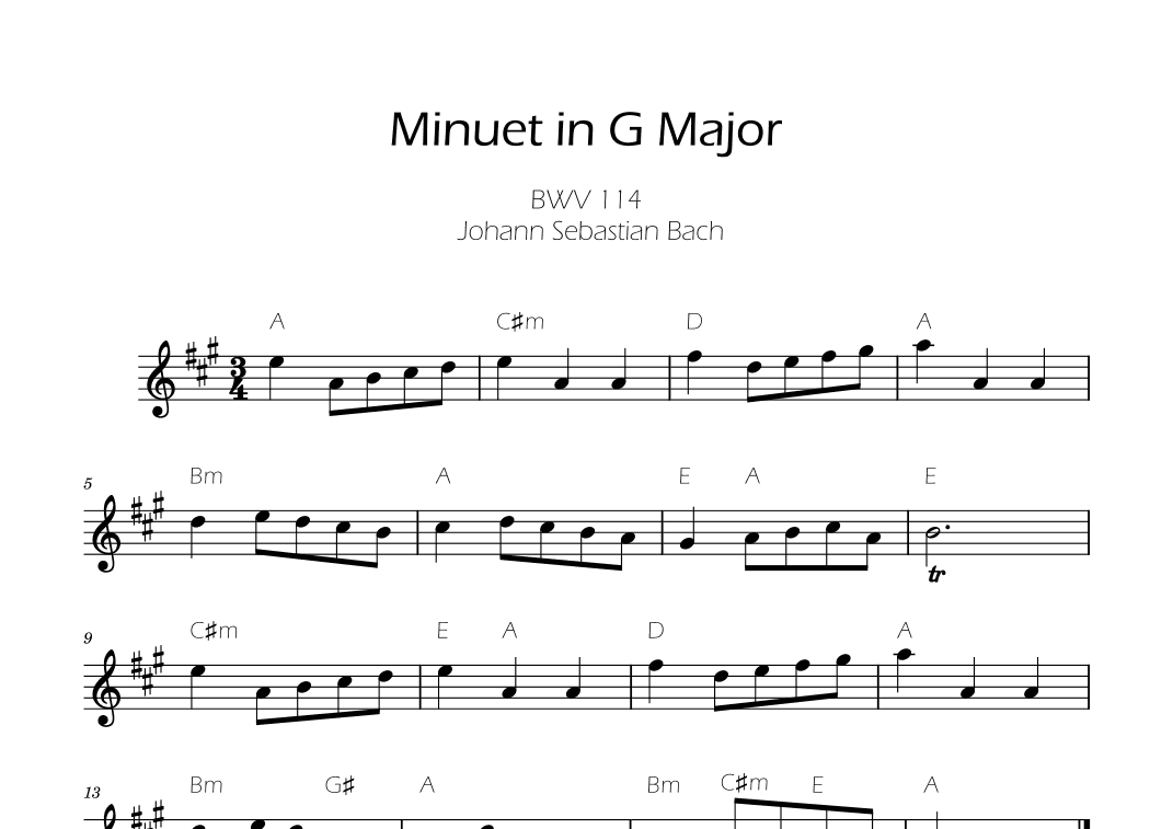 Bach Minuet in G major for Clarinet (arr. Ygor Nunes)