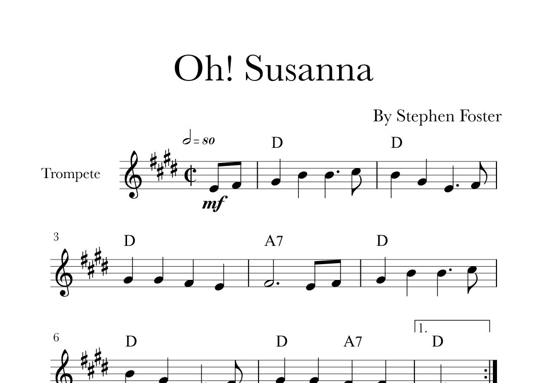 Oh! Susanna (arr. Glauco Fernandes)