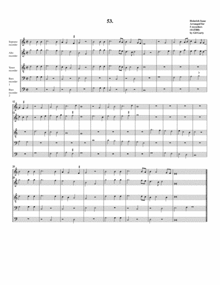 Instrumental quintet no.53 (no title) (arrangement for 3 recorders) (arr. Gil Garty)