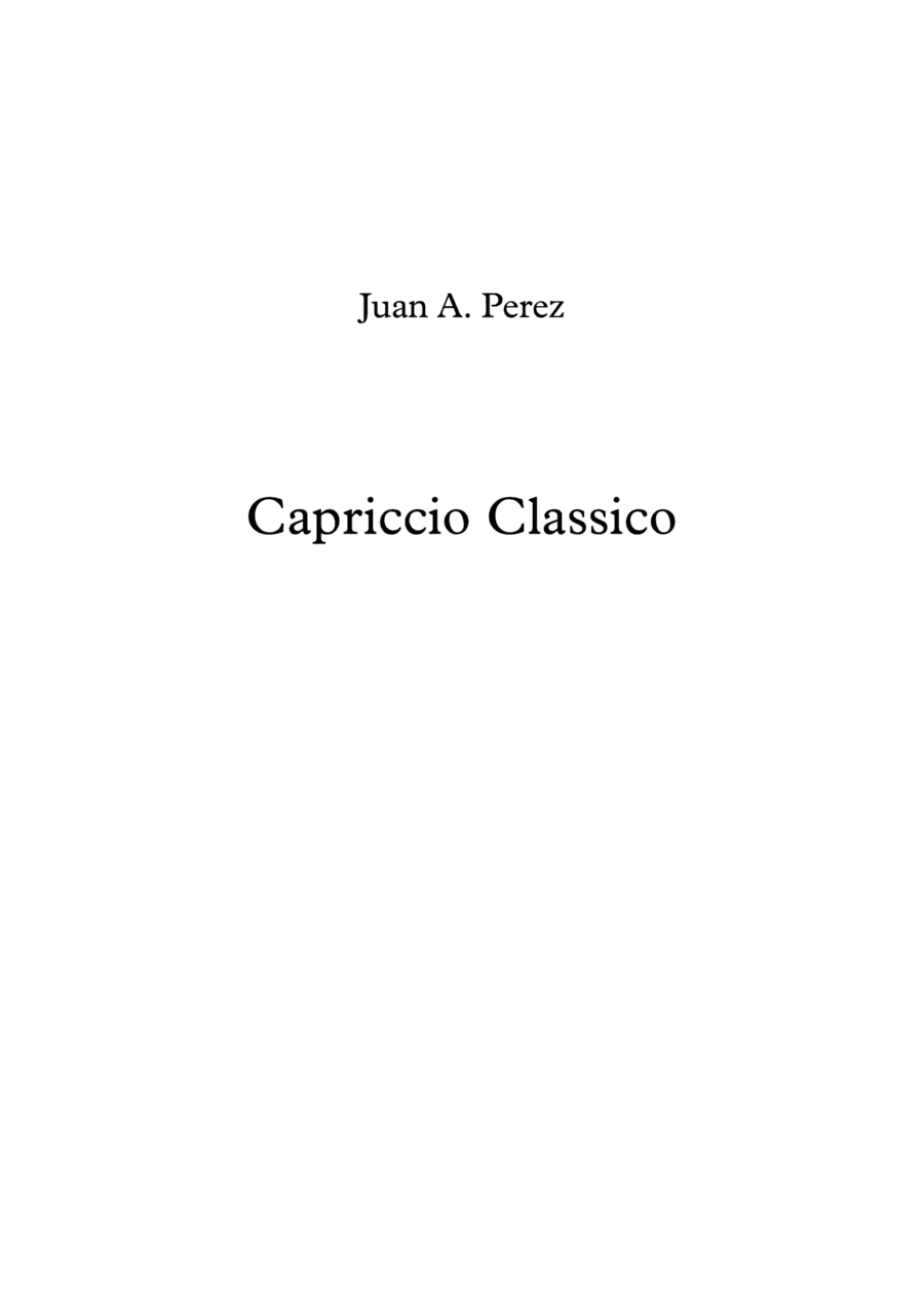 Capriccio Classico - Juan A Perez (arr. Jope)