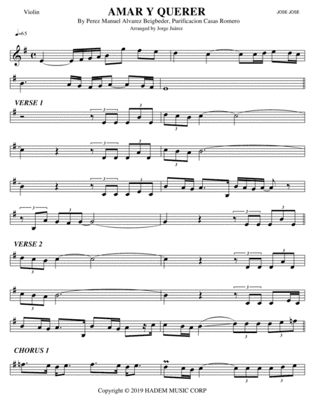 Amar Y Querer (arr. Jorge Juárez)