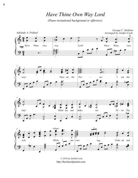 Have Thine Own Way Lord (arr. Arranged by Jenifer Cook)