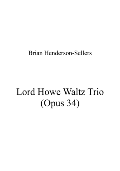 Lord Howe Waltz (piano trio)
