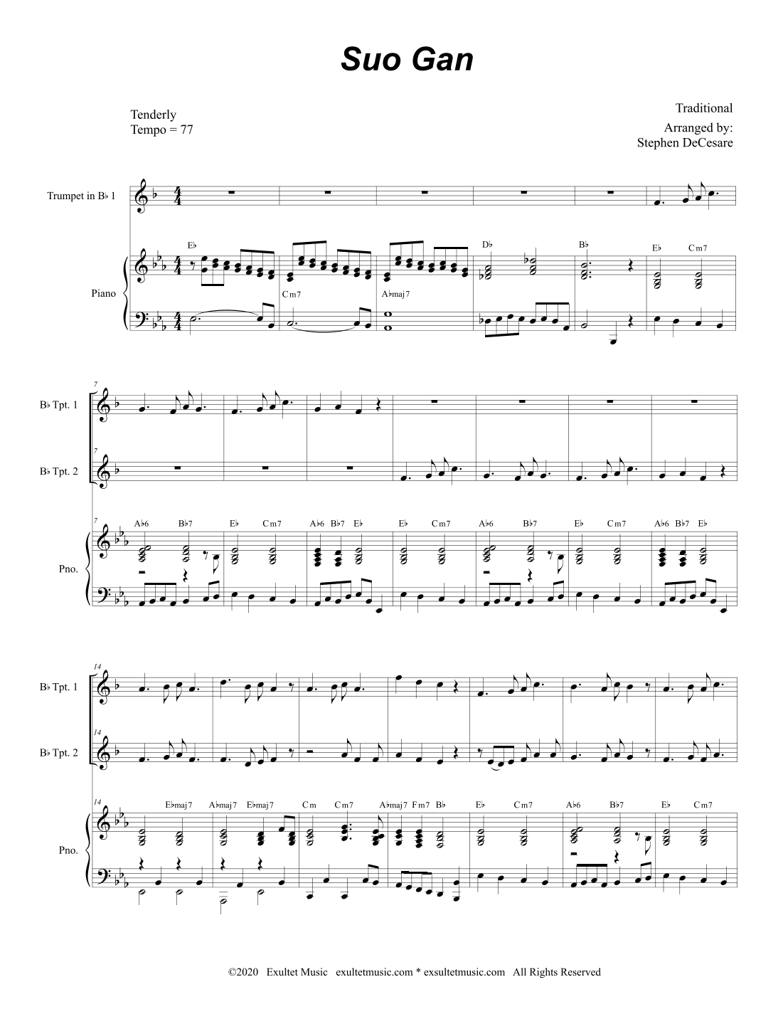 Suo Gan (Duet for Bb-Trumpet) (arr. Stephen DeCesare)