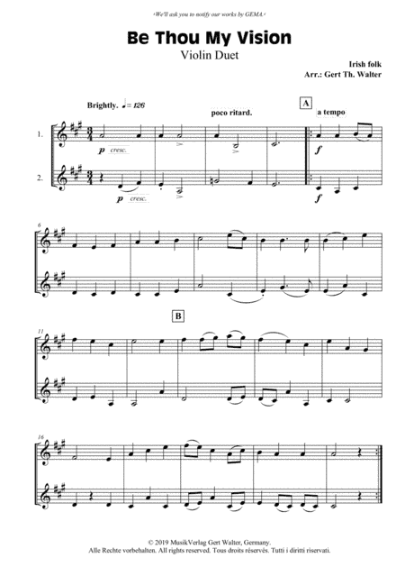 Be Thou My Vision (arr. Gert Th. Walter)