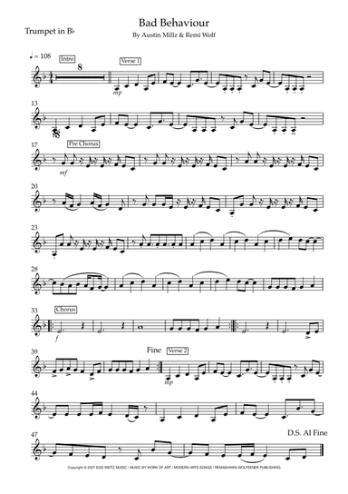 Bad Behavior (arr. Matt Luff)