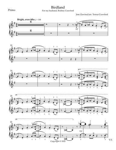 Birdland (arr. Teresa Lee Crawford)