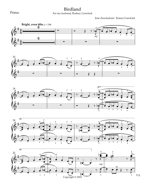 Birdland (arr. Teresa Lee Crawford)