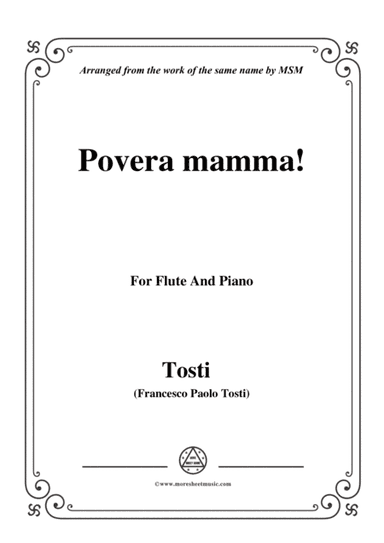 Tosti-Povera mamma!, for Flute and Piano (arr. MSM)