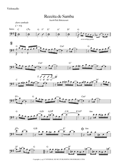 Receita De Samba (arr. Fabio Carrilho)