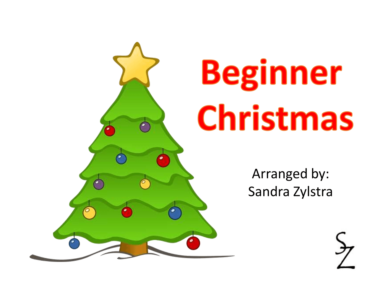 Beginner Christmas (pre-staff piano) (arr. Sandra Zylstra)