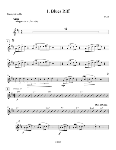 Blues Riff - Trumpet