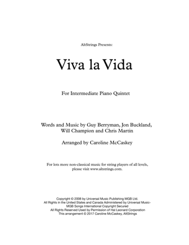 Viva La Vida (arr. Caroline McCaskey)