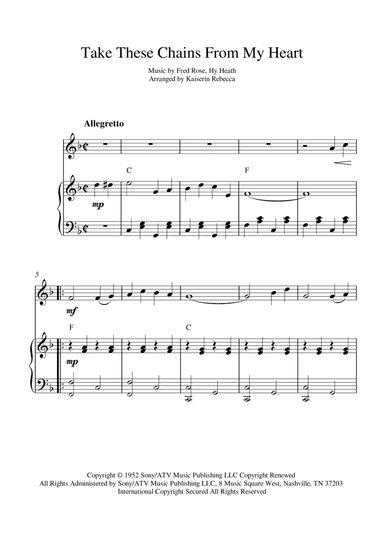 Take These Chains From My Heart (arr. Kaiserin Rebecca)