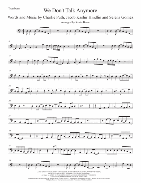 We Don't Talk Anymore (arr. Kevin Busse)