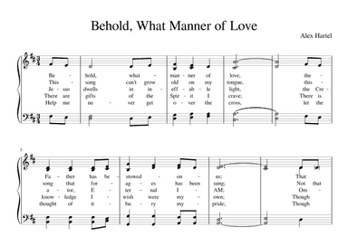 Behold, What Manner of Love