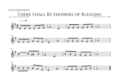 There Shall Be Showers of Blessing (arr. Words: D. W. Whittle (1883))