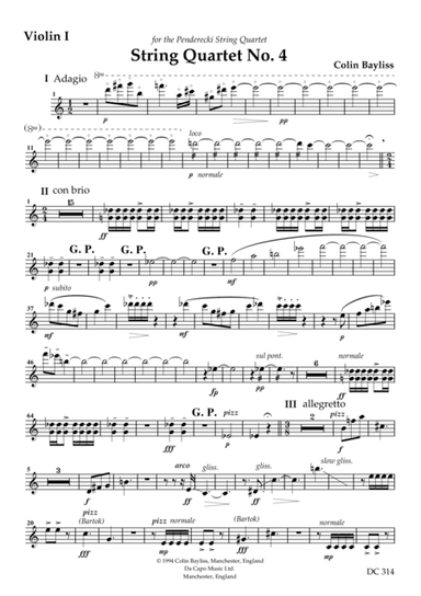 String Quartet No 4 (Parts)