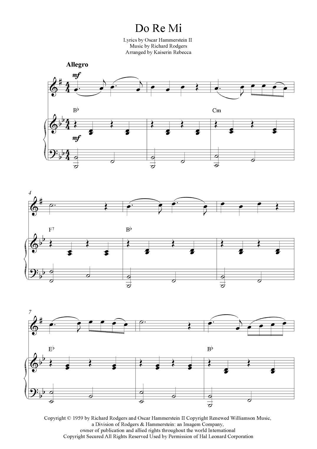 Do-re-mi (arr. Kaiserin Rebecca)