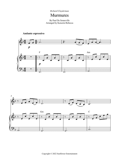 Murmures (arr. Kaiserin Rebecca)