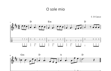 O sole mio (arr. songbooks.info)