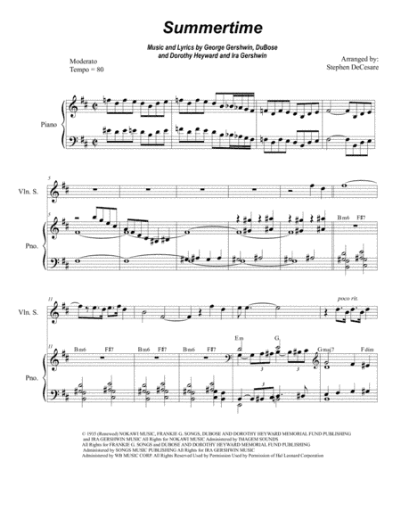 Summertime (arr. Stephen DeCesare)