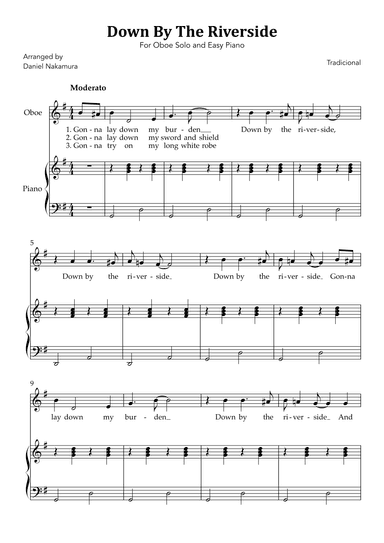 Down By The Riverside (For Oboe and Easy Piano) (arr. Daniel Nakamura)