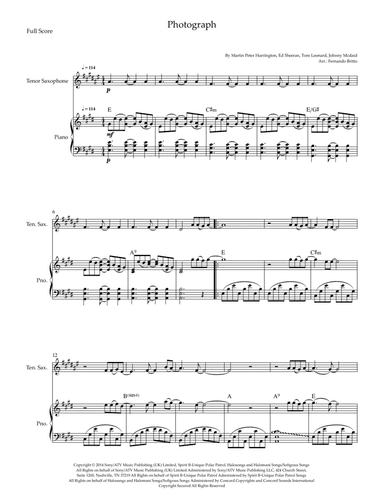 Photograph (arr. Fernando Britto)
