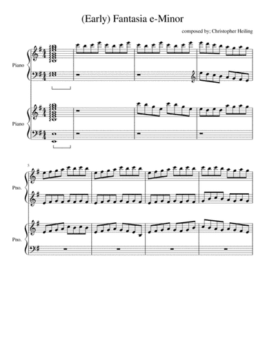 X.Sanctus: (Early) Fantasia e-Minor [Piano Duet]
