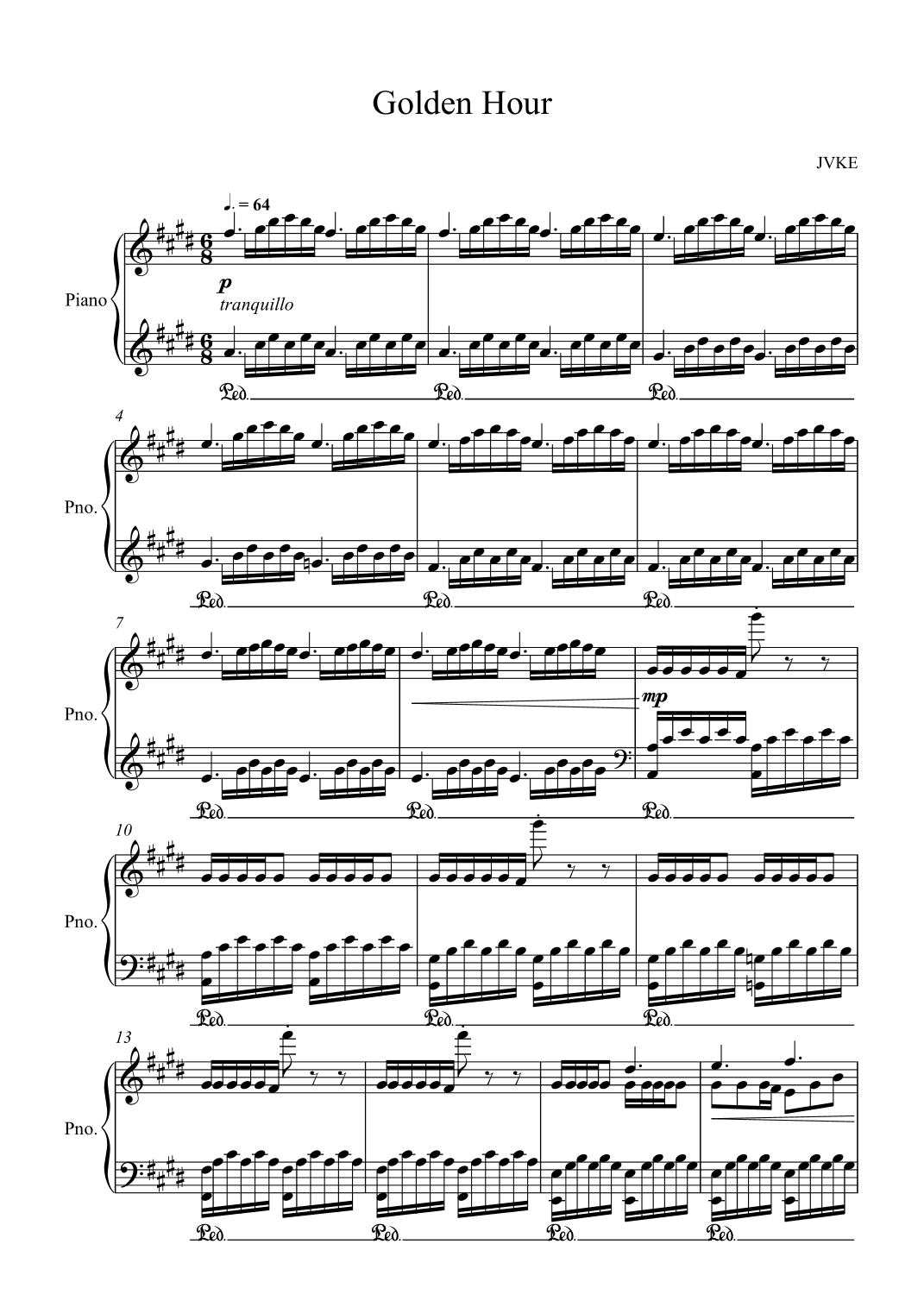 Golden Hour (arr. EmPiano)