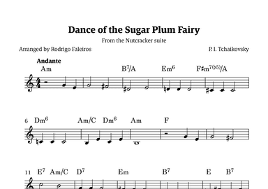 Sugar Plum Fairy theme (arr. Rodrigo Faleiros)
