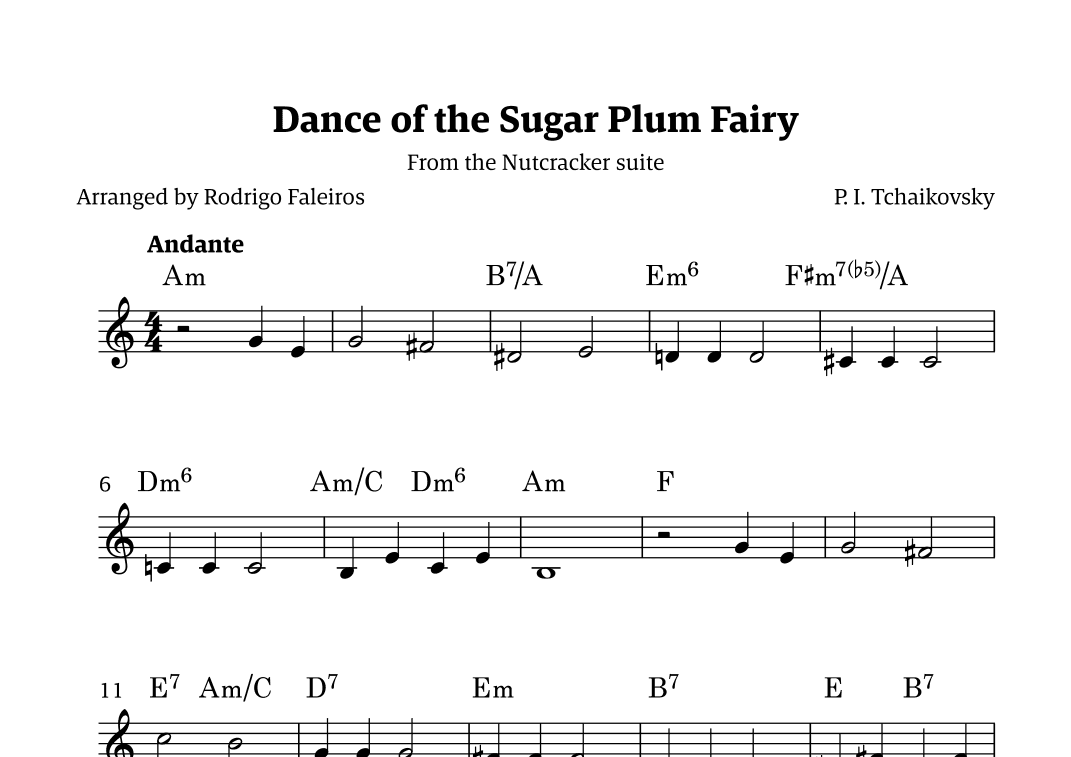 Sugar Plum Fairy theme (arr. Rodrigo Faleiros)