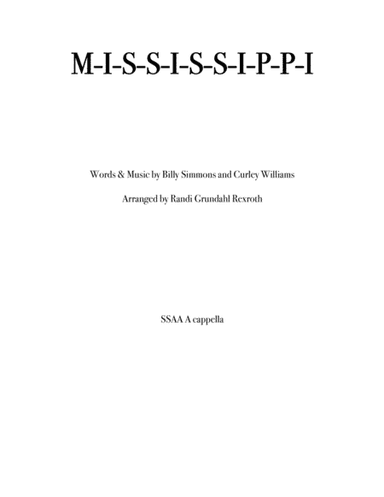 M-i-s-s-i-s-s-i-p-p-i (arr. Randi Grundahl Rexroth)