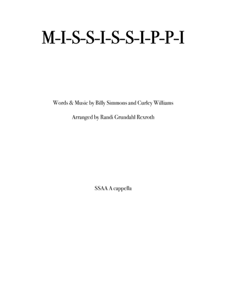 M-i-s-s-i-s-s-i-p-p-i (arr. Randi Grundahl Rexroth)
