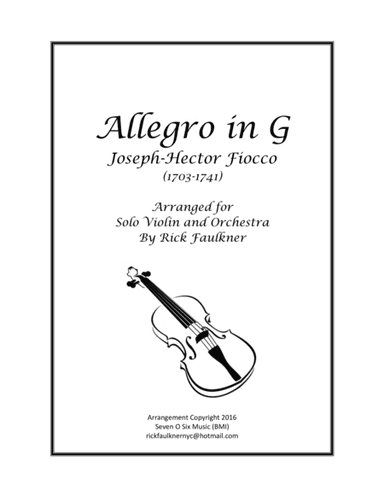 Fiocco - Allegro in G (arr. Rick Faulkner)