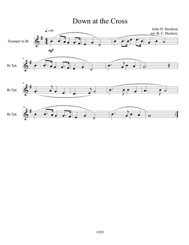 Down at the Cross (trumpet solo) (arr. B. C. Dockery)