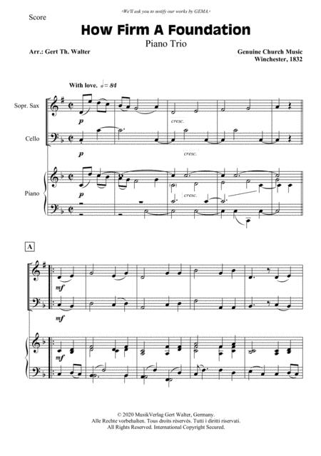 How Firm A Foundation (arr. Gert Th. Walter)