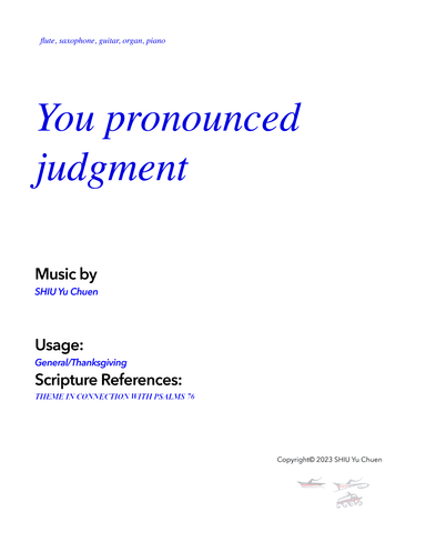 You pronounced judgment