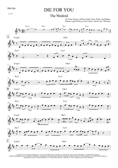 Die For You (arr. Leo Silva)