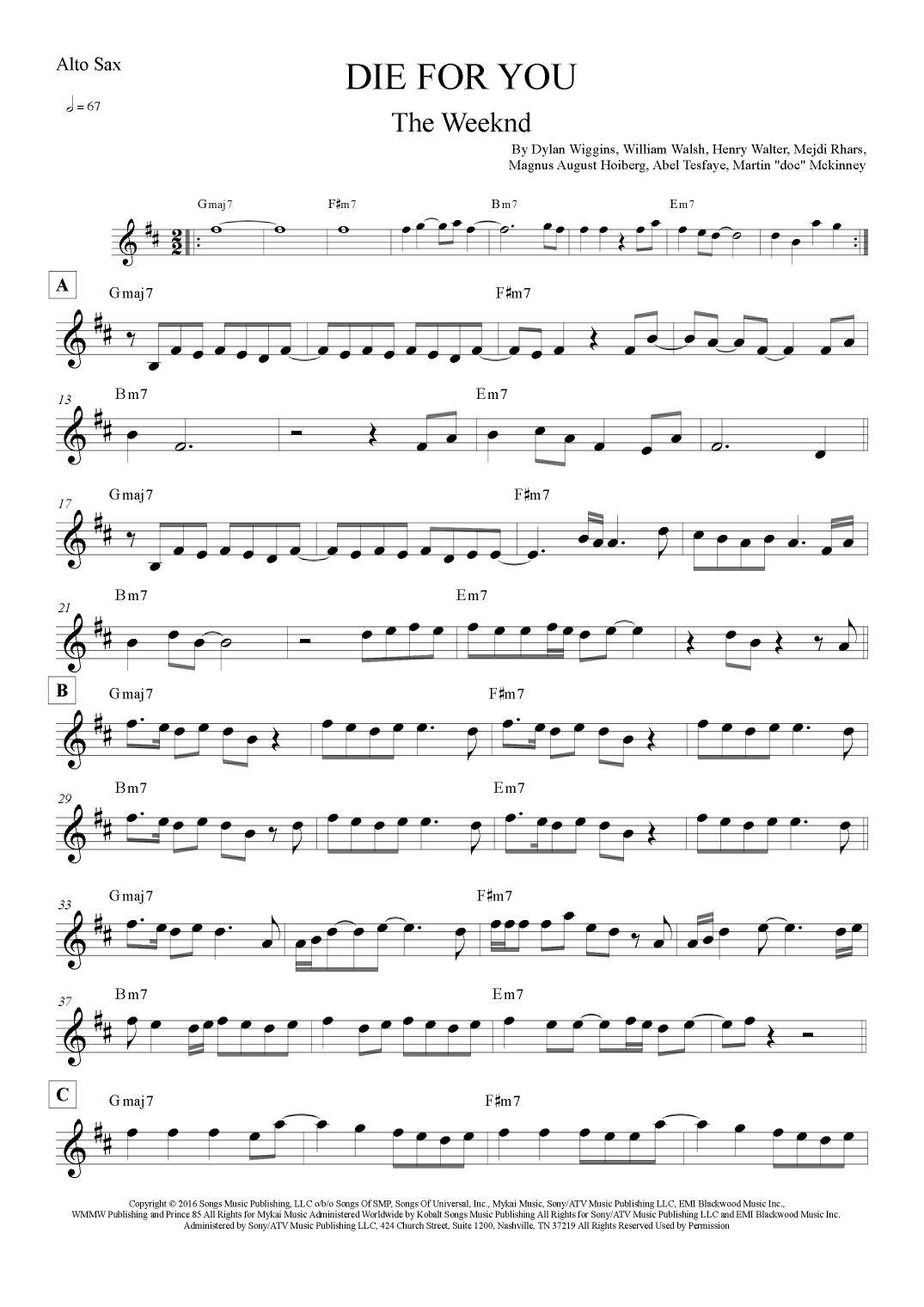 Die For You (arr. Leo Silva)