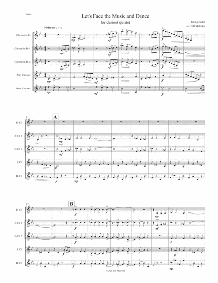 Let''s Face The Music And Dance (arr. Bil Malcolm)