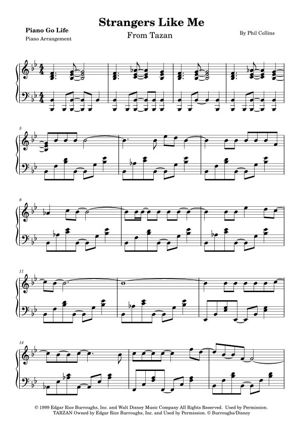 Strangers Like Me(r) (arr. Piano Go Life)