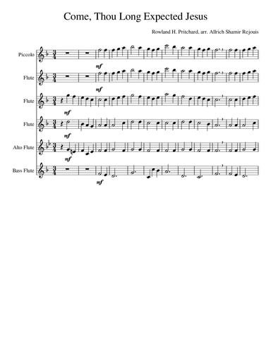 Come, Thou Long Expected Jesus (arr. Allrich Shamir Rejouis)